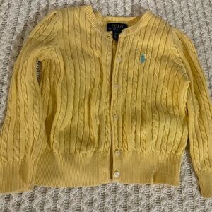 Polo by Ralph Lauren Women's Yellow Cable Cardigan